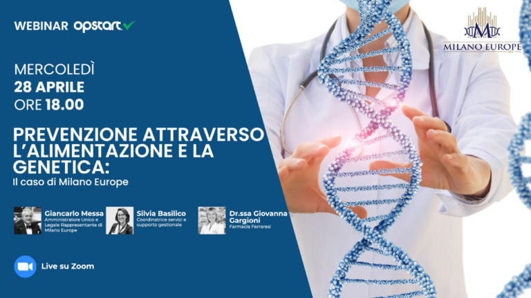 Equity crowdfunding per la prevenzione attraverso genetica e alimentazione: un webinar con Milano Europe